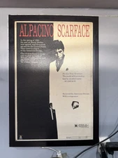 1983 SCARFACE US ADVANCE ORIGINAL POSTER RARE IMAGE LINEN BACKED FRAME INCLUDED