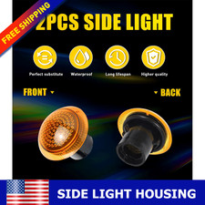 Amber Lens Side Fender Marker Repeater Lights For 2010-2021 Ford Transit Connect