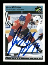 1993 Classic Hockey Prospects 115 Jesse Belanger tough signed auto JKAU1 BXCP25