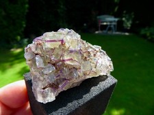 ⚒ NEU!! Gelbgrün/lila Fluorit Kristall Stufe, Namibia, Okorusu Mine ⚒ 🇳🇦