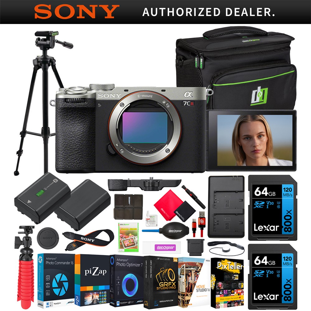 Sony a7CR Mirrorless Camera Body Silver Bag Accessory Kit