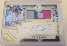 2025 Topps Diamond Icons Matt Olson Jumbo Patch Auto 02/10 Tri-color