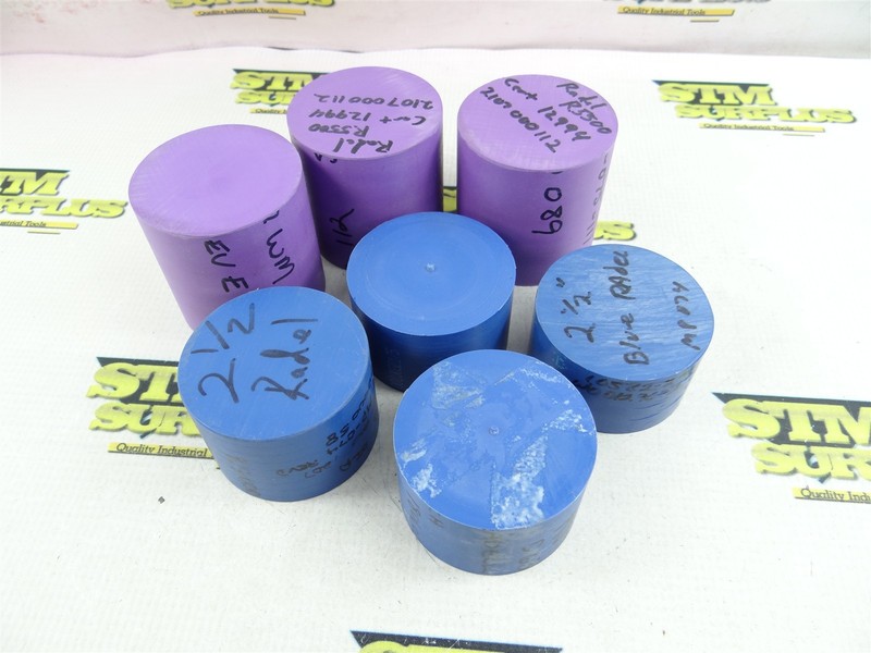 7PCS OF RADEL R-5500 MACHINABLE PLASTIC ROUND STOCK 2-1/2" DIA