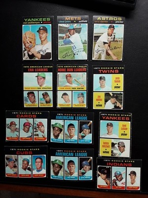 1971 Topps Baseball Card Lot of 25 Various Grades