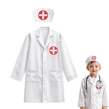Boys Doctor Nurse Cosplay Costume Girls Role Play Hospital Unisex Coats Kids