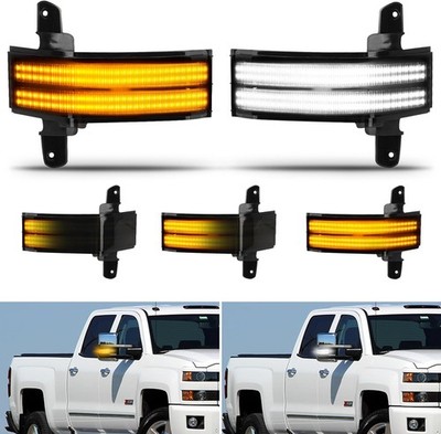 Bestview for Chevy Silverado GMC Sierra 2014-2019, Dynamic Amber&White 