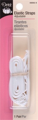 Dritz 56693 Elastic Straps 1 Pair-White