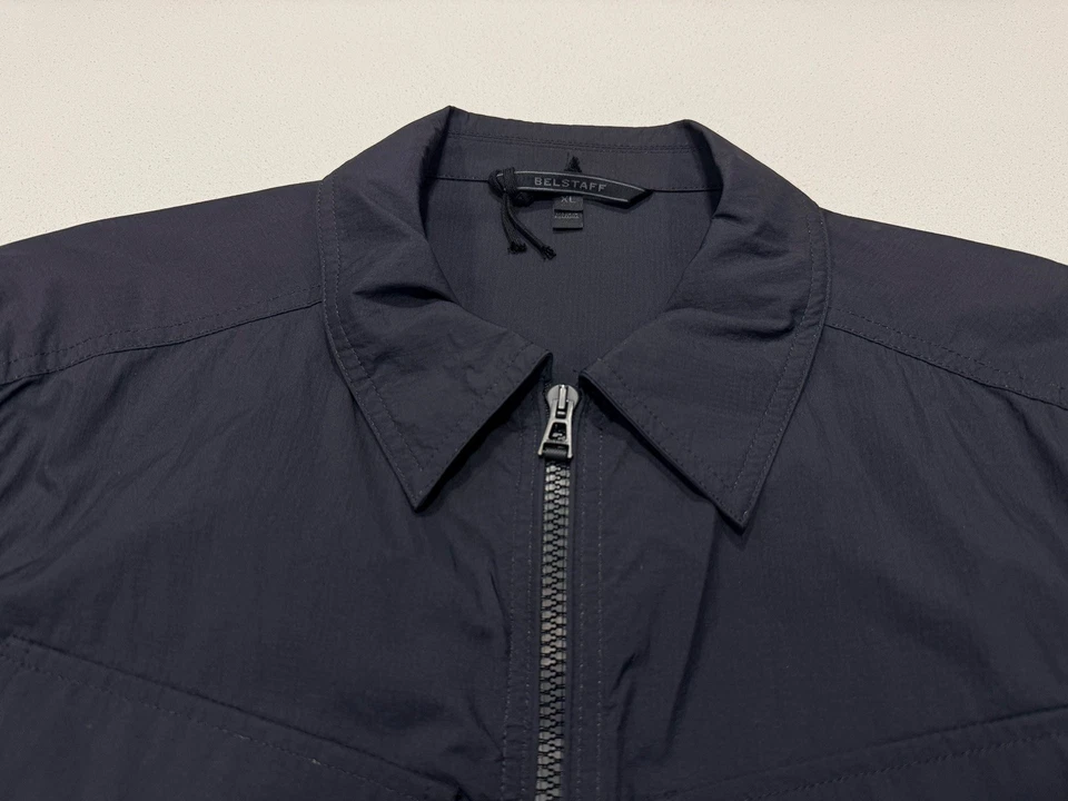 Belstaff Men’s Drome Full Zip Overshirt In Dark Ink Navy Size XL MSRP $395 - Image 2 of 4