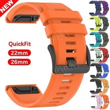 Quick Fit Silicone Watch Strap Band For Garmin Fenix 9 8 7 7X 6 6X Pro 5 5X 3HR