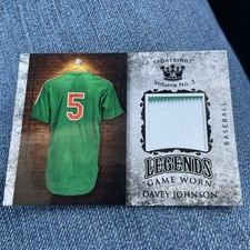 2022 Sportkings Davey Johnson Legends Game Worn Jersey #LSM-49 Mets two color