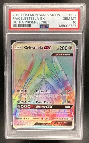 2018 Pokemon SM Ultra Prism Celesteela GX #162/156 PSA 10 GEM MINT