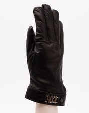 UVP530€ DSQUARED2 Lederhandschuhe Gr. 8 S Kaschmirfutter Logo Made in Italy
