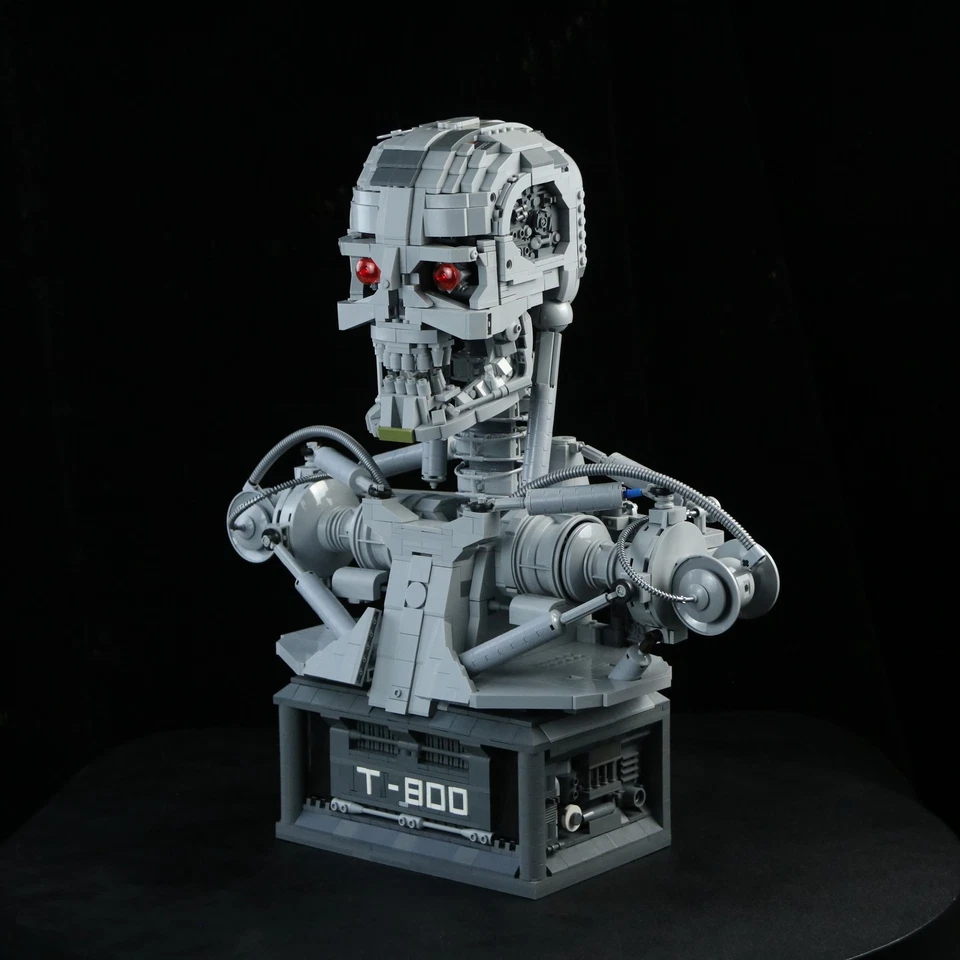 Modubrix Mocs Building Block Motorized Terminator T-800 Bust Set Bricks Toys Kit - Image 4 of 4