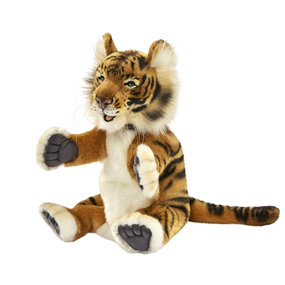 Hansa Toy 4039 Tiger 24 cm Hand Puppet Stuffed Animal Plush Toy