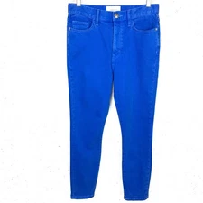 Current/Elliott Womens Ultra High Waist Skinny Jeans Nautical Bright Blue 27