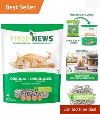 Sustainable 25lbs Recycled Paper Cat Litter - Non-Allergenic for Happy Pets