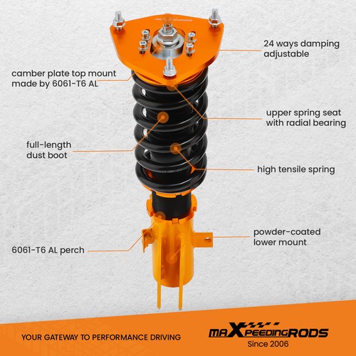 Coilover Kit For Subaru Impreza WRX GC8 93-01 24 ways adjustable Damper Force - Picture 3 of 20