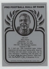 1988-2013 Pro Football Hall of Fame Metallic Sam Huff HOF 0q3
