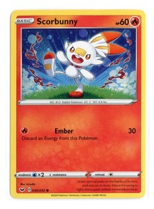 Scorbunny (Cosmos Holo) 030/202 Sword & Shield Blister Exclusive