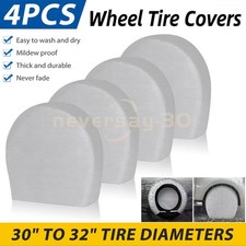 4pcs Wheel Tire Covers 30-32 Tire Protector Cover Set For Trailer Car Truck Rv
