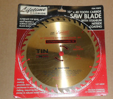 NEW Lifetime 10&rdquo; x 40 TPI Carbide C-2 Tungsten Carbide Tip Saw Blade Item #93893