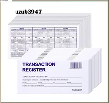 24 PCS Check Registers for Personal Checkbook, Easy to Read Checkbook Register