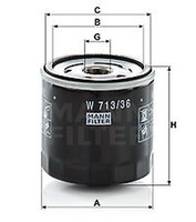 W 713/36 Mann-Filter ÖLfilter FüR Ford, Ford Australia, Mazda