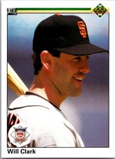 1990 Upper Deck Baseball Will Clark Giants Base Card All Star NM #50