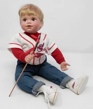 2001 Danbury Mint Joey The Littlest CLEVELAND INDIANS Fan Doll Porcelain 9"