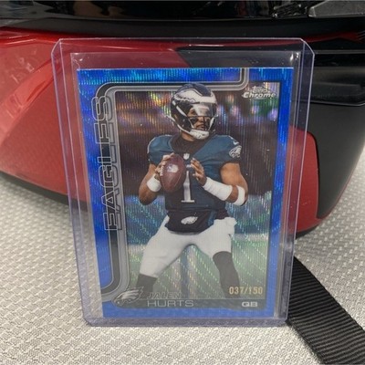    2025 Topps Chrome Jalen Hurts Blue Wave /150 ERROR   