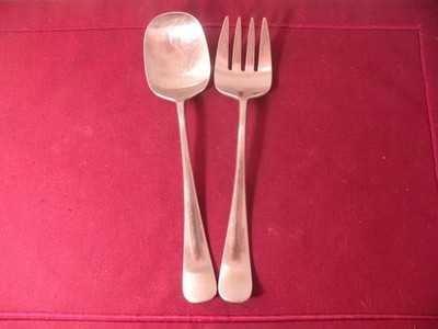 Salad Serving Set Yamazaki Andersen HAFNIA Satin Stainless Japan Spoon & Fork