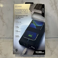 Yada, Power Bank Pro, 10,000mAh,fast-charging Power Bank, 12V Jump Starter.  New