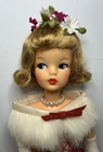 VINTAGE IDEAL TAMMY DOLL IN TAGGED 100% COMPLETE FUR N FORMAL OUTFIT STUNNING