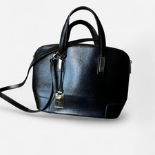 Vera Pelle black 100 leather crossbody bag made in italy