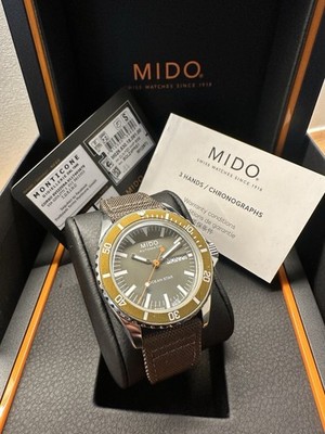Mido Ocean Star Tribute Herren Automatikuhr Olive Khaki Taucheruhr