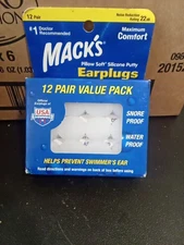 Mack's Pillow Soft Silicone Earplugs 12 Pair Original Moldable Silicone Putty