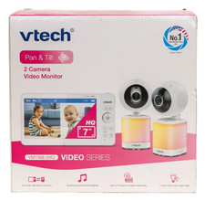 Vtech VM7468-2HQ 7" Pan Tilt 2 Camera Video Baby Monitor - 2PK - New Sealed