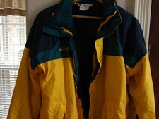 Used Mens Bugaboo COLUMBIA nylon Ski JACKET Sz 18/20 Yellow