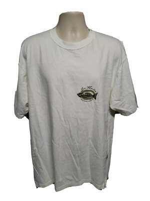 Joe Marlin Fish Bone Island Adult Large White TShirt