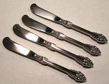 Set of Four Oneida Rembrandt Cube Butter Paddle Spreaders 6 7/8" Stainless 4