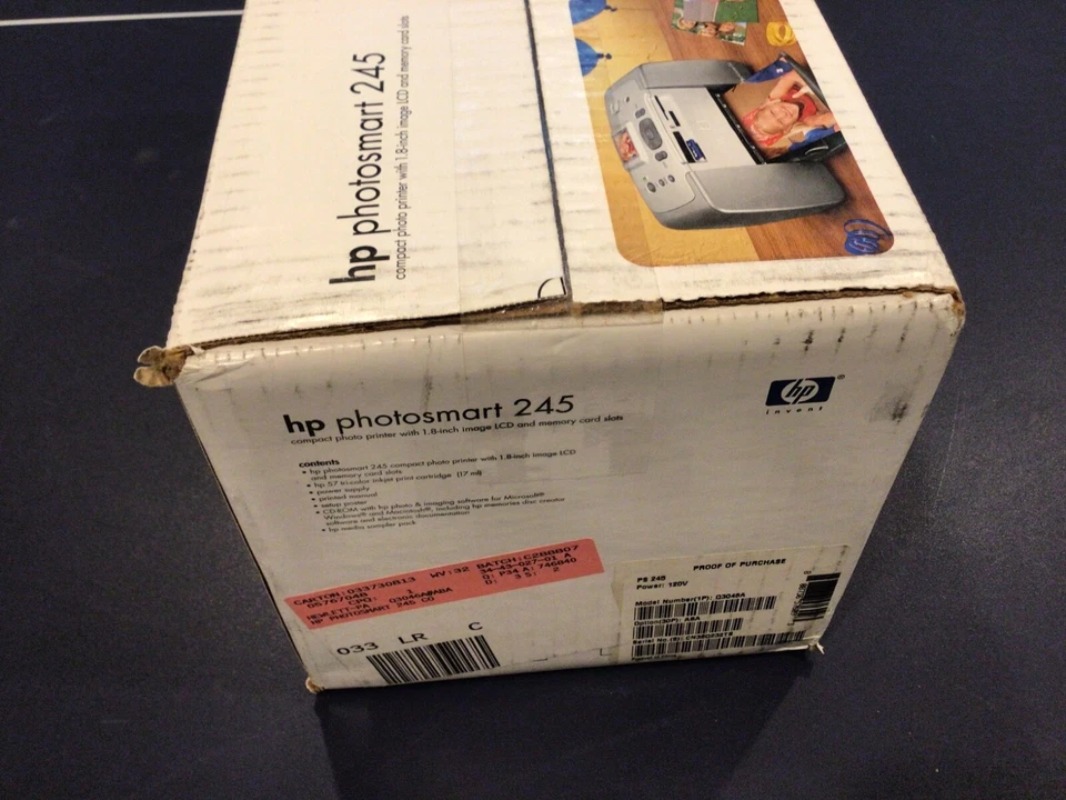 HP Photosmart Portable Digital Photo Printer Photosmart 245 SEALED - Image 3 of 4