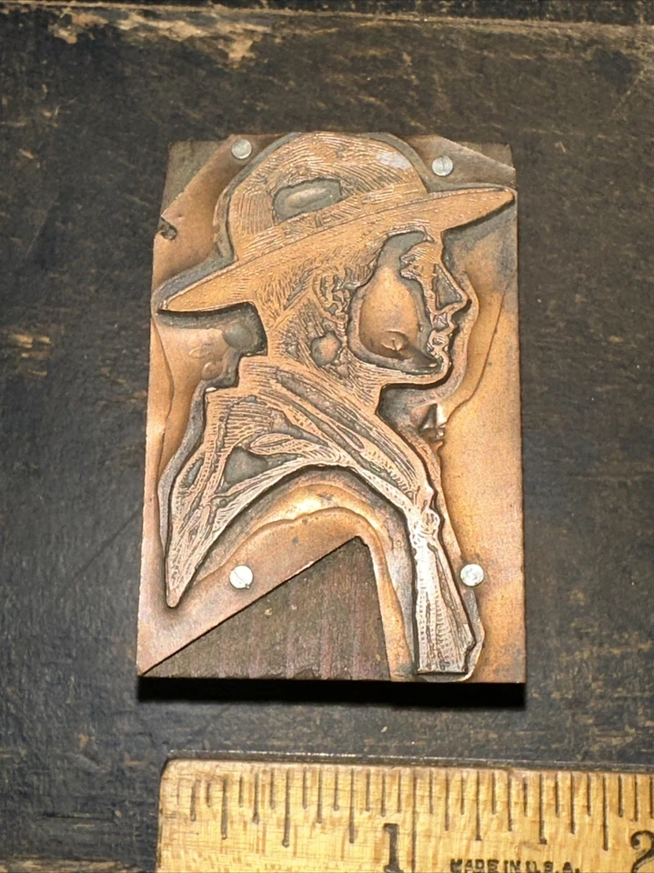 Printing Block “ Boy Scout Image “ Copper Face Rare!! - Image 4 of 4