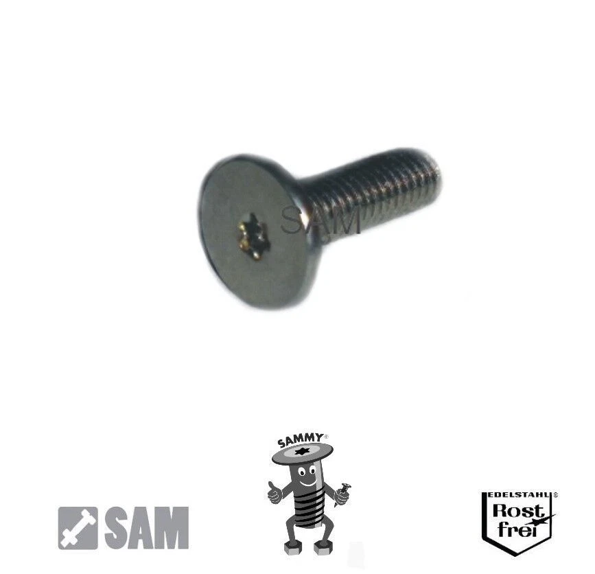Sammy® Schrauben großer,sehr niedriger Flachkopf TORX Edelstahl A2 M1,6 - M6