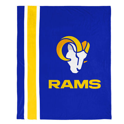Los Angeles Rams NFL Team Center Stripe Logo Throw 50x60