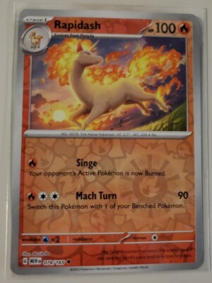 Rapidash Reverse Holo 078/165 Pokemon 151 