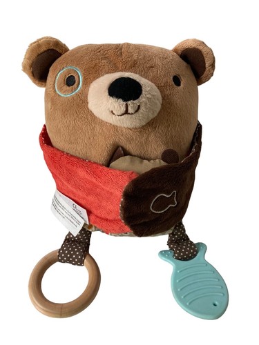 Skip Hop Hug & Hide Bear with Baby Stuffed Plush 7.5" Activity Toy Teether 2011