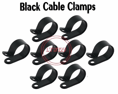 (50 Pieces) PACK ) 1/4" Cable Clamp Black UV Resistant Wire CC250 BL - Picture 3 of 3