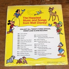 Disneyland Record Walt Disney's Pinocchio # 602 Rare 45 RPM NEW SEALED