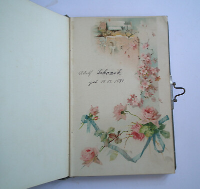 1905-10: Poesiealbum bzw. Männer Freundschaftsbuch mit 43 Eintägen Schließe vorh