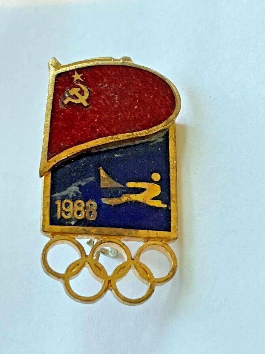Pin's (badge) Cloisonné URSS - Jeux Olympiques De Mexico 1968 - Équipe Soviétique - Occasion